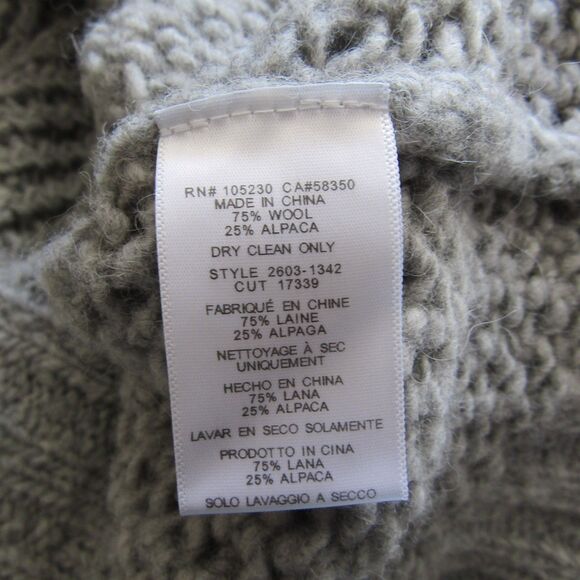 Current Elliott Women's Sweater 2 Gray Alpaca Wool Chunky Cozy Capsule Wardrobe - Picture 9 of 10